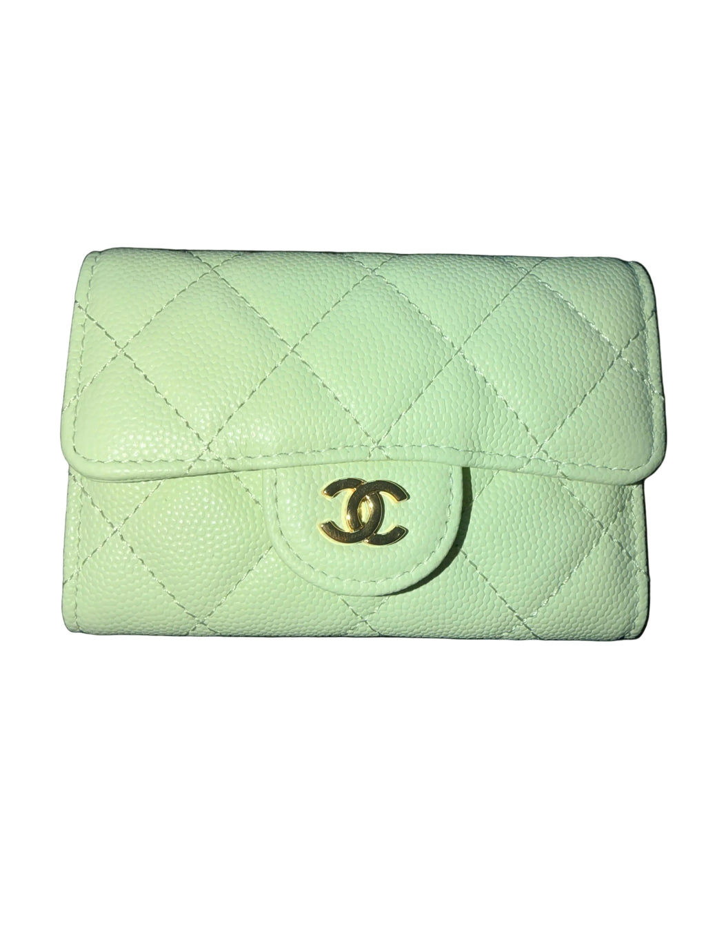 CC Mint Green Quilted Card Holder