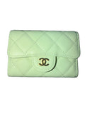 CC Mint Green Quilted Card Holder
