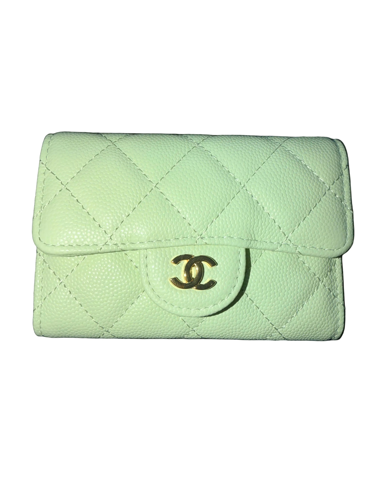 CC Mint Green Quilted Card Holder