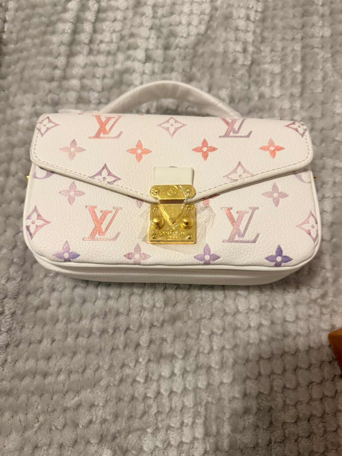 L V Dream white Monogram Top Handle Crossbody Bag
