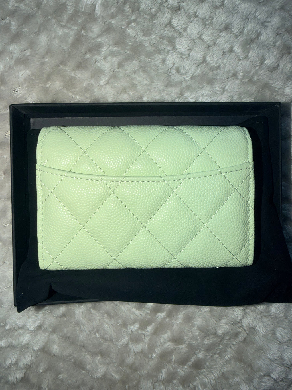 CC Mint Green Quilted Card Holder
