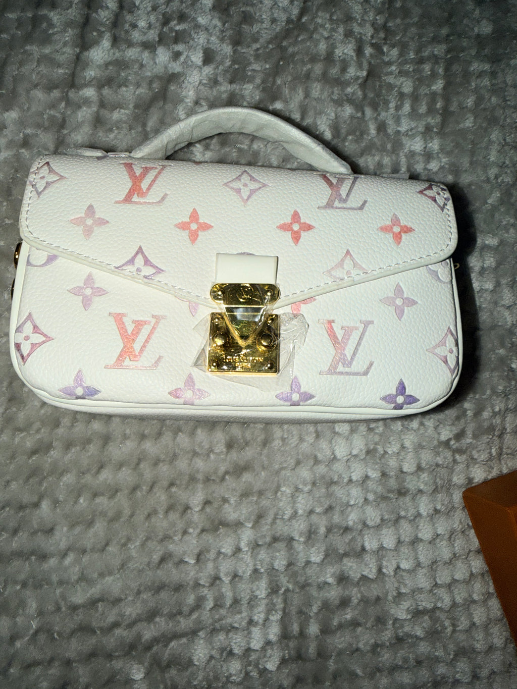 L V Dream white Monogram Top Handle Crossbody Bag