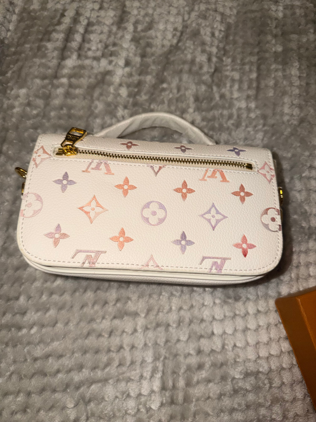 L V Dream white Monogram Top Handle Crossbody Bag
