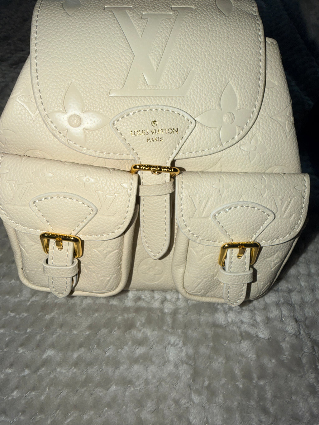 L V Backup mini backpack in beige