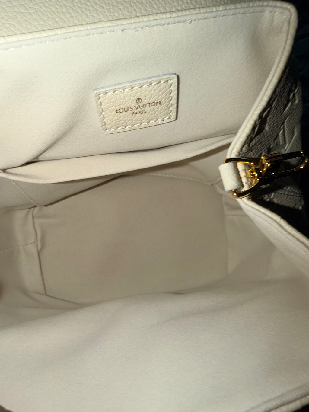 L V Backup mini backpack in beige