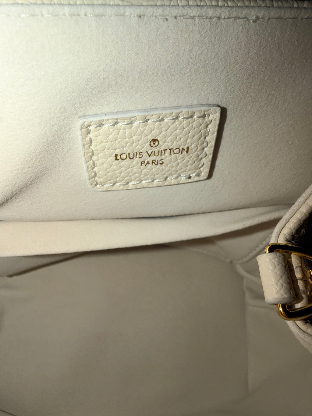 L V Backup mini backpack in beige