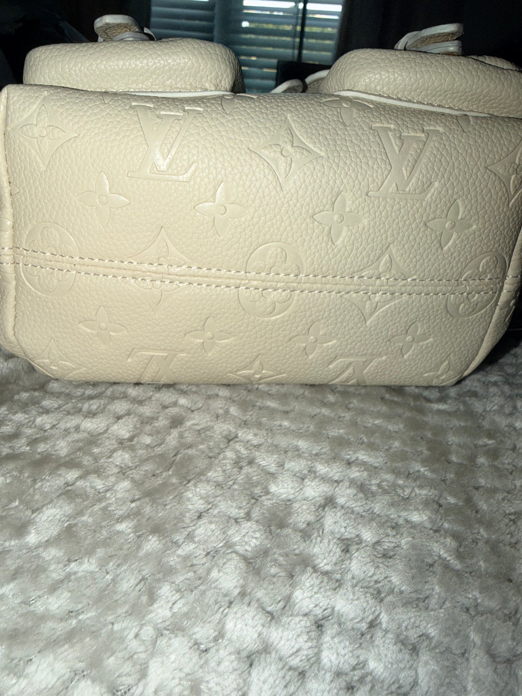 L V Backup mini backpack in beige