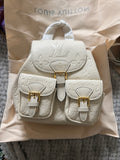 L V Backup mini backpack in beige