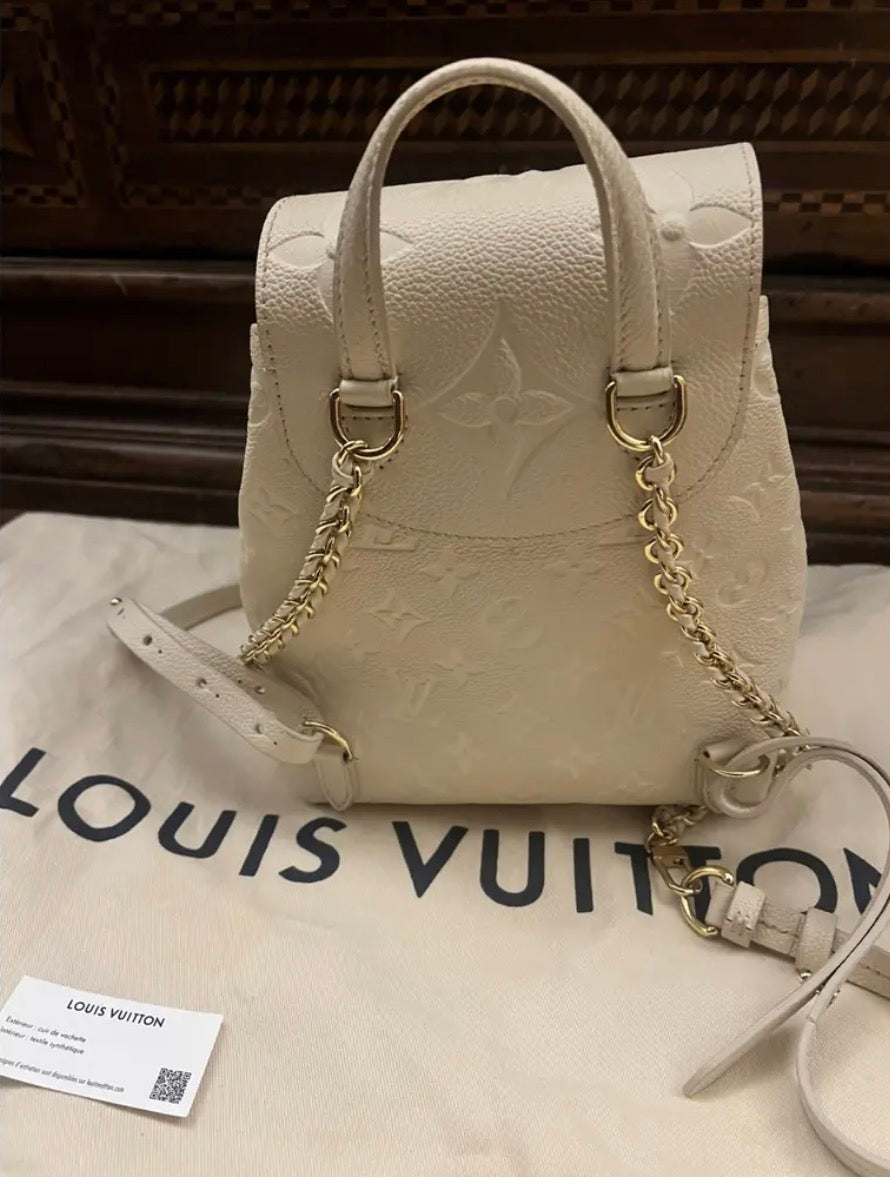 L V Backup mini backpack in beige