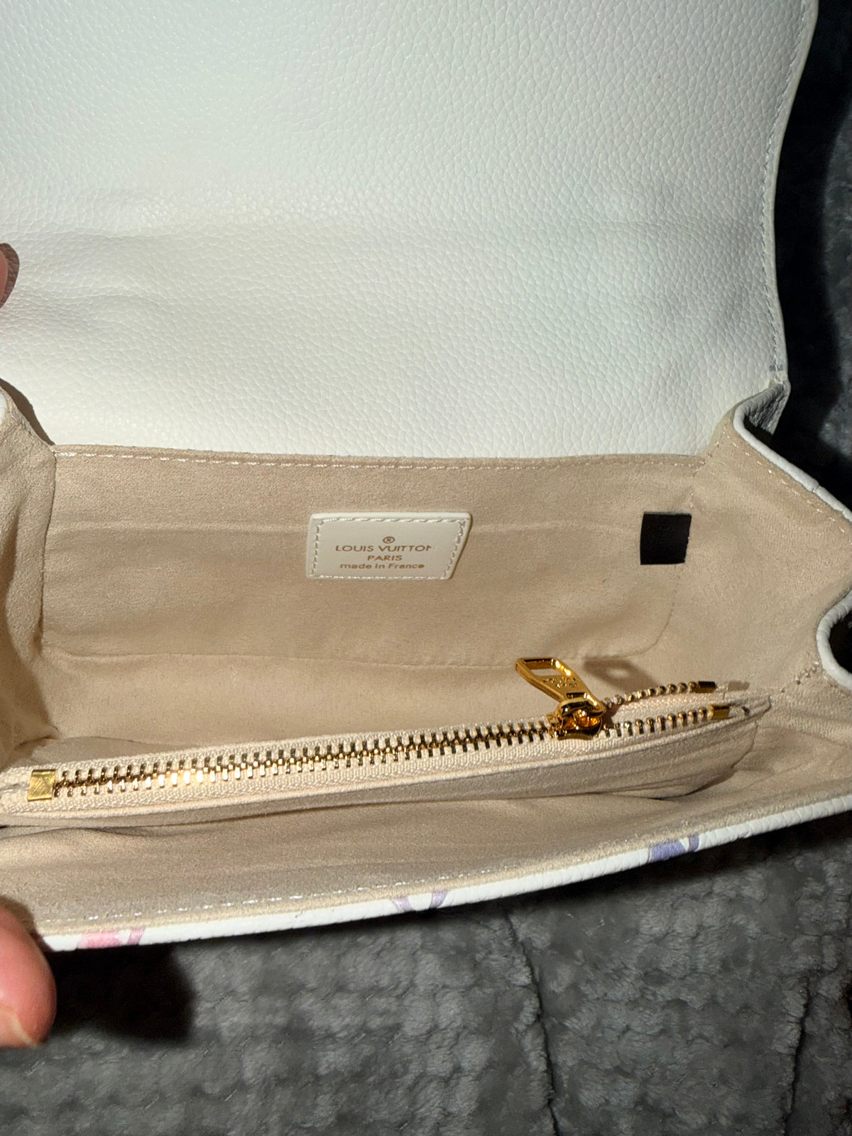 L V Dream white Monogram Top Handle Crossbody Bag